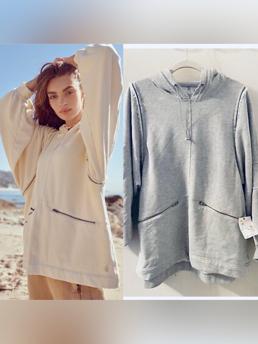 🆕 FREE PEOPLE MOVEMENT
CLOSE CALL ZIP HOODIE
REMOVABLE SLEEVES SWEATSHIRT